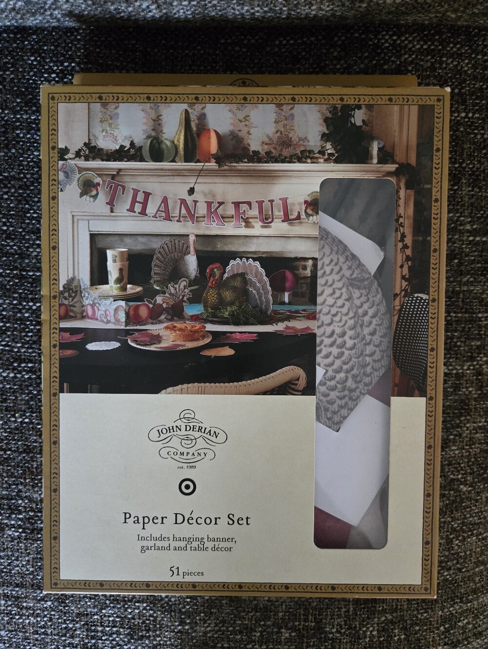 John Derian Thanksgiving Paper Décor Set New